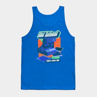 Old School Just Like Me 90's Nostalgia Retro Camera Tank Top